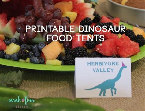 Dinosaur Food Tents Printable Dinosaur Birthday Party Decor - Etsy | Dinosaur food, Food tent ...