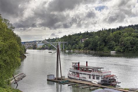 Historic Sternwheeler Docked Along Willamette River Photograph by Jit ...