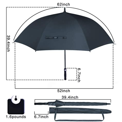 Automatic Black UV Golf Umbrella Wholesale, UV blocker golf umbrella