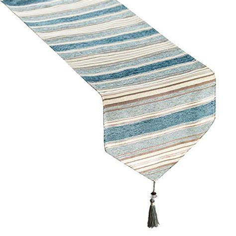 Top Finel Table Runner 72 inches Long，Striped Boho Table Runner with ...