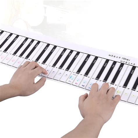 88 Key Piano Keyboard Practice Card Piano Part Musical Instrument ...