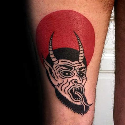 50 Traditional Devil Tattoo Designs For Men - Old School Ideas