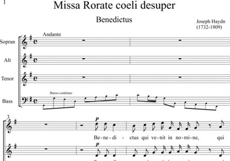 Missa Rorate coeli desuper, 4th movment: Sanctus (Mass) - (Franz ...