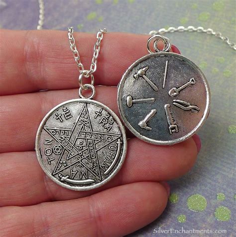 B5767-NK-Silver Masonic Tetragrammaton Necklace - Esoteric P ...