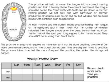 Tongue Thrust Practice by Mrs Pascucci | TPT