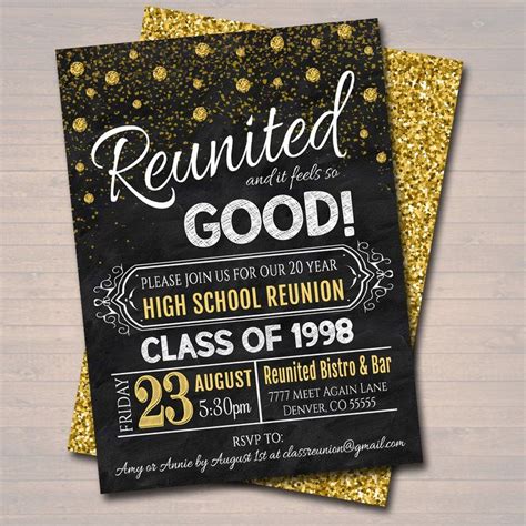 Template For Reunion Invitation