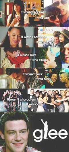 #1yearwithoutcory | Glee cast, Glee, Glee quotes