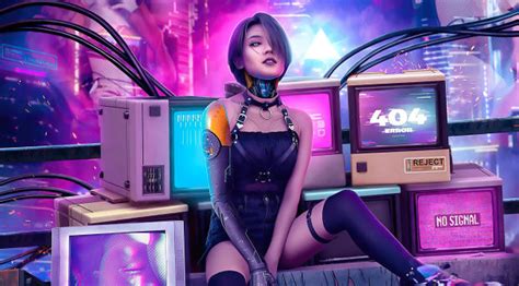 5120x1440 Resolution Cool Cyberpunk Cyborg Girl 5120x1440 Resolution ...