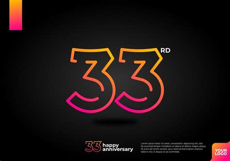 Premium Vector | Number 33 logo icon design 33rd birthday logo number ...