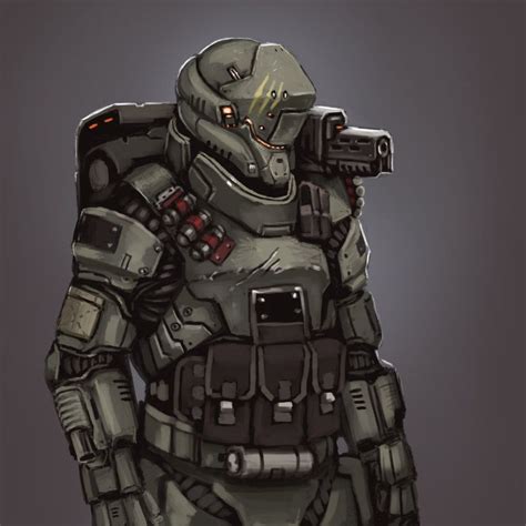 Future Soldier Power Armor by FonteArt - Excellent badass armor set. Sci Fi Armor, Sci Fi ...