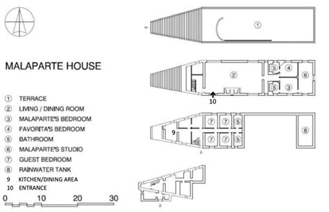 Villa Malaparte Drawings and Floor Plans (1) - WikiArquitectura