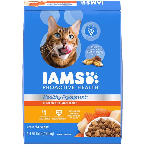 IAMS Healthy Enjoyment Dry Cat Food Chicken & Salmon Recipe, 15 lb. Bag ...