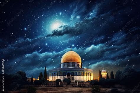 masjid al aqsa mosque at night Stock Photo | Adobe Stock