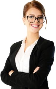 Office girl with glasses - Download Free Png Images