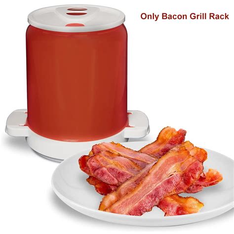 MATHOWAL Microwave Bacon Rack PP Barbecue Grill High-Temperature ...