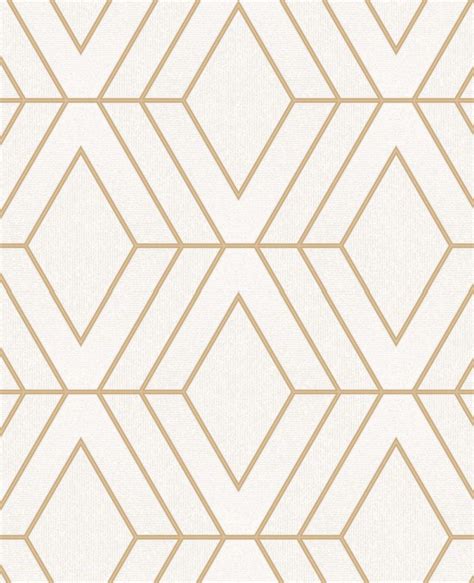 Albany Pulse Diamond White and Gold Wallpaper main image | Gold wallpaper, White and gold ...