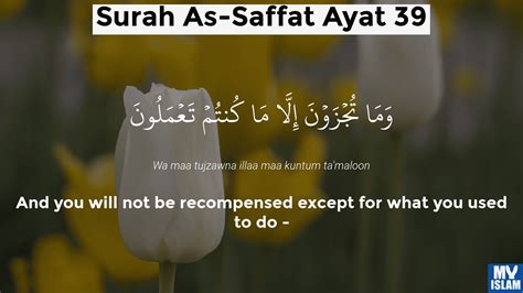 Surah As-Saffat Ayat 39 (37:39 Quran) With Tafsir