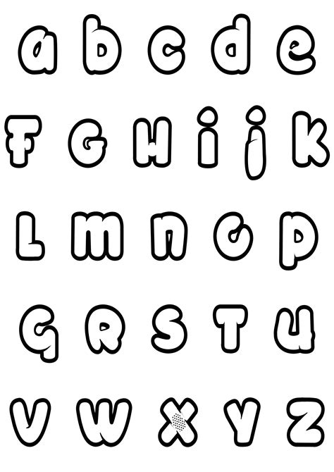 Simple alphabet - 14 - Alphabet Coloring pages for kids to print & color - Page 2