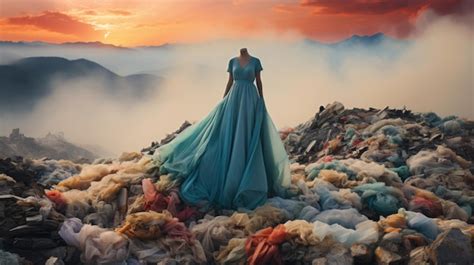 Premium AI Image | Mountain of discarded clothes textile waste concept ...