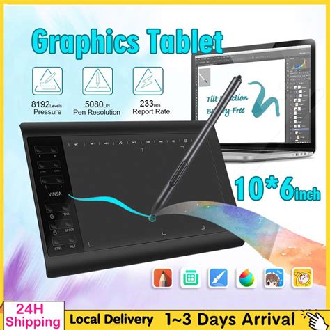 Digital Drawing Tablet With Pen Drawing Pad For PC Android Graphic ...