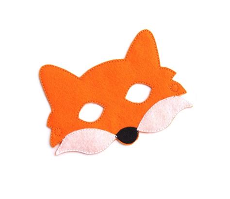 Kids Fox Mask Fox Costume Felt Mask Kids Face Mask Animal - Etsy