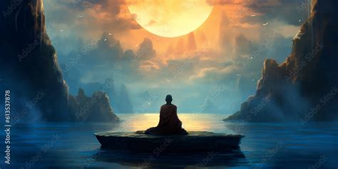 Meditation and spirituality background banner or wallpaper, concept of ...