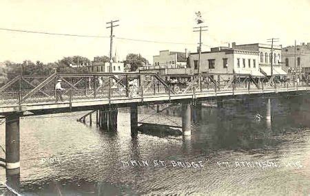 Fort Atkinson, Wi 1936 main st. bridge | Fort atkinson, Fort, Island