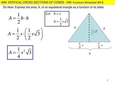 Area Equation Of Equilateral Triangle