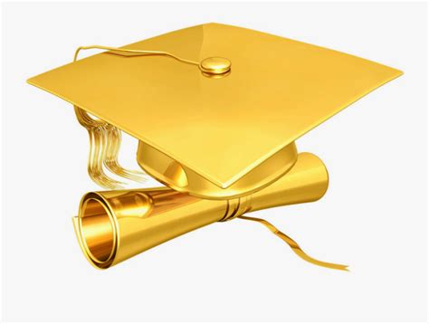 Gold Graduation Cap Png , Free Transparent Clipart - ClipartKey