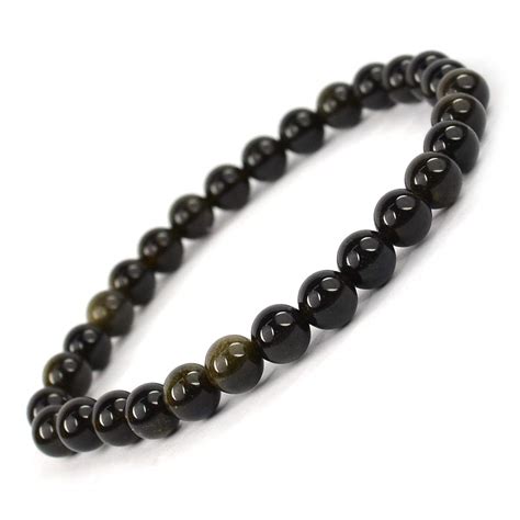 Buy Reiki Crystal Products Black Onyx Bracelet 6 mm Round Bead Reiki ...