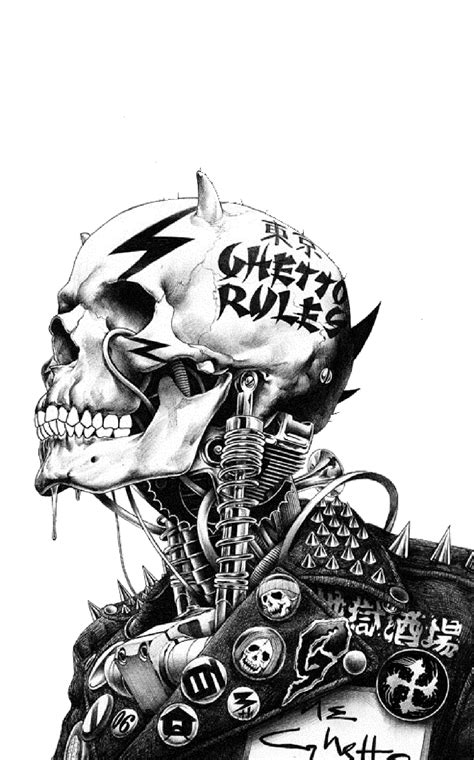 Punk Rock Art, Punk Rock Grunge, Tattoo Tutorial, Human Skull Drawing, Tattoo Photo, Tattoo ...