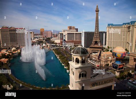 View of the Bellagio Fountain, Las Vegas, Nevada Stock Photo - Alamy