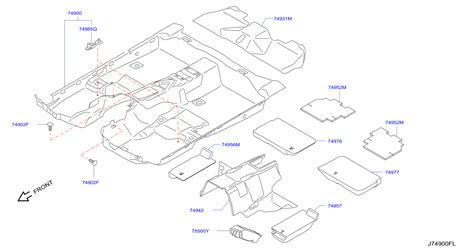 Infiniti QX60 SENSORY Carpet Floor - 74902-1CA2A - Genuine Infiniti Part