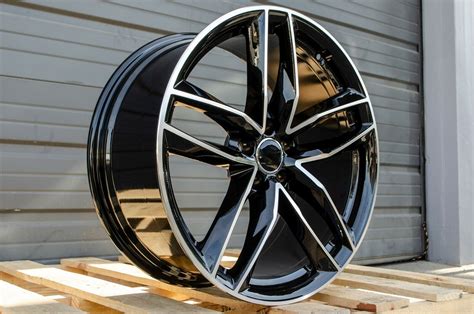 18X8 +35 5X112 BLACK RS STYLE WHEELS FITS AUDI TT Q3 A4 A5 S4 S5 Sedan Premium Parts for Sale ...