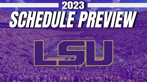 LSU 2023 College Football Schedule Preview! - Tigers Early Predictions ...