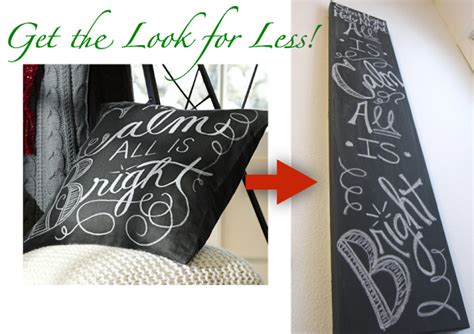 The Look for Less: Inspired By Pottery Barn Chalkboard Ideas, For Less, Christmas Pillows, Get ...