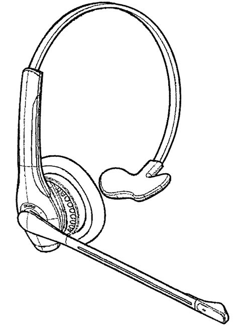 Headset Coloring Design Coloring Pages