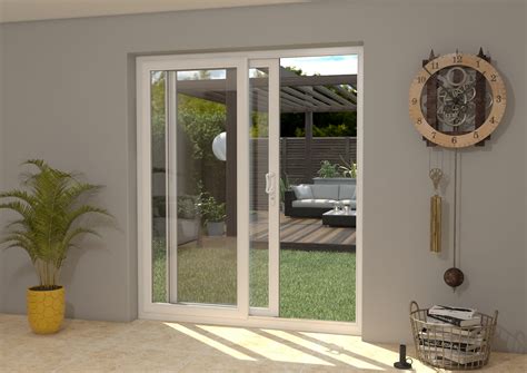 Climadoor 1800mm UPVC White Sliding Doors LH Sliding / RH Fixed ...