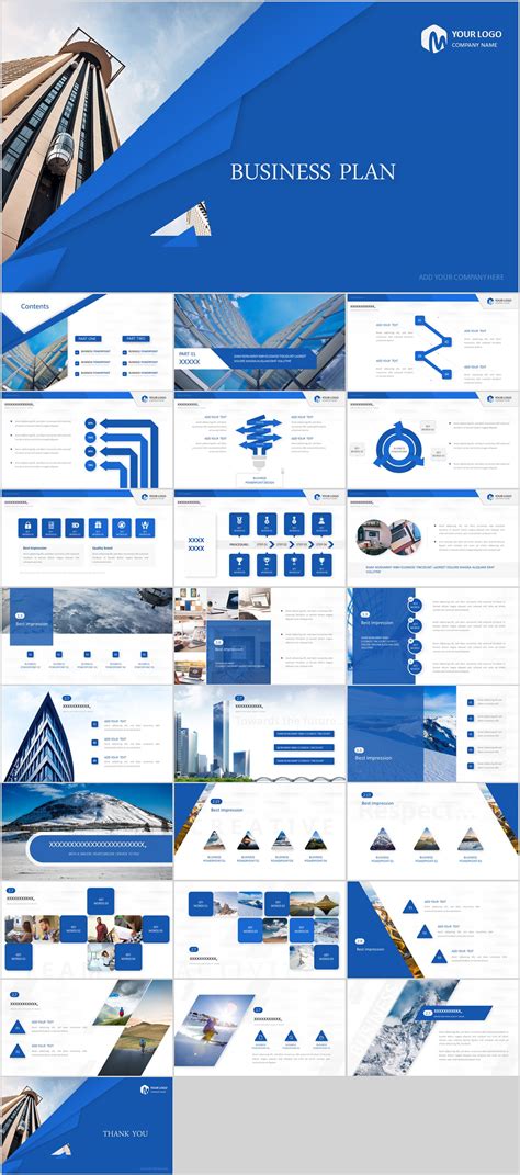 26+ Blue Creative business Plan PowerPoint template on Behance