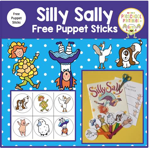 SILLY SALLY FREE PUPPET STICKS ~ Book Units by Lynn