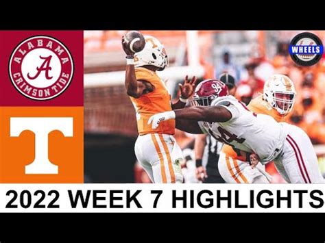 #3 Alabama vs #6 Tennessee Highlights (GAME OF THE YEAR) | Week 7 ...