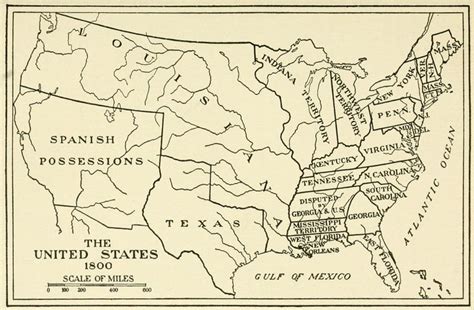 Map of the United States in 1800 | United states map, Georgia map, The unit