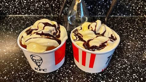Homemade KFC Sundae | Soft Serve Vanilla Ice Cream with Chocolate Sauce ...