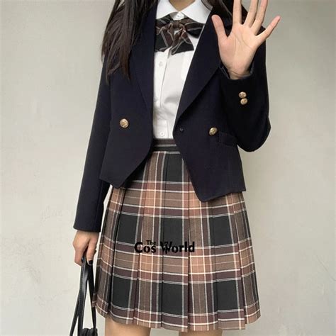 Waistcoat And Plaid Skirt Uniform For High School Girls Buy Korean High ...