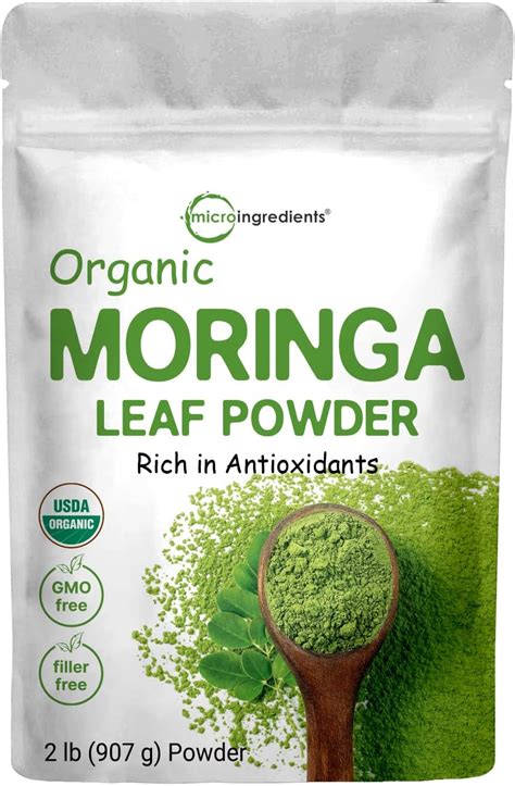 Amazon.com: Organic Moringa Oleifera Leaf Powder for Hair, 2 Pounds ...