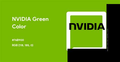 NVIDIA Green color hex code is #76B900