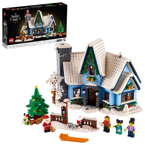 LEGO Icons Santa’s Visit 10293 Christmas House Model Building Set for ...