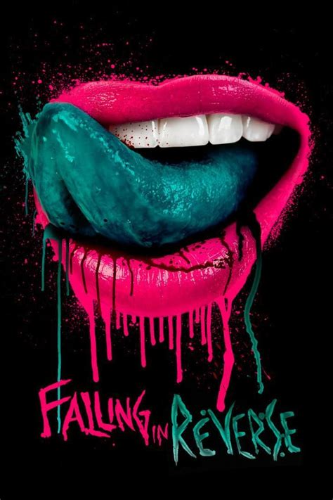 Falling in Reverse - Lips Print Wall Art - Walmart.com - Walmart.com in 2021 | Falling in ...