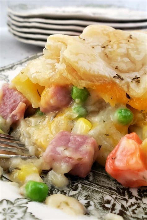 Homemade Ham Pot Pie with Leftover Ham - Easy Recipe!