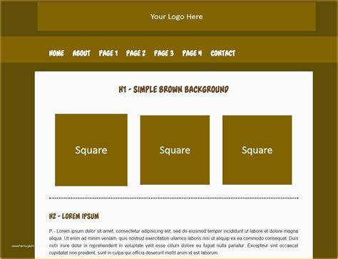 Basic HTML Website Templates Free Download Of Simple Web Page Template ...